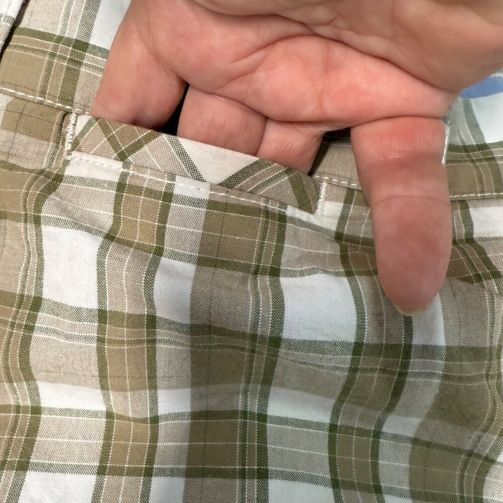 Black Brown 1826 Men's Plaid Cotton Shorts Size 36 Summer Golfing Leisure Play - Picture 16 of 16